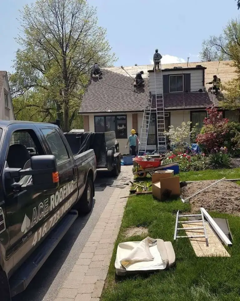 Roofing crew responding to an emergency repair call