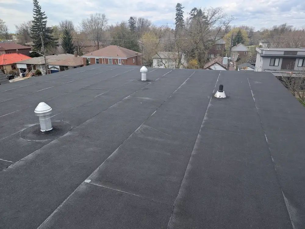 Flat roofing project underway in North York