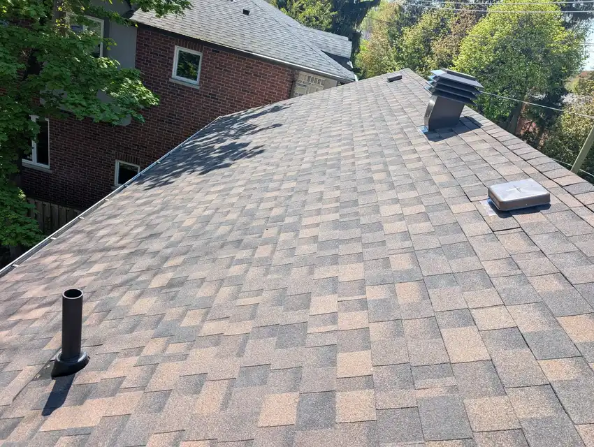 New shingle roofing installed on a North York home